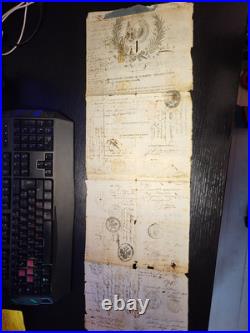 Magnifique Et Long Passeport De 1819/1821