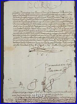 Manuscript KING PHILIP II REY FELIPE II / Governors and magistrates 1583