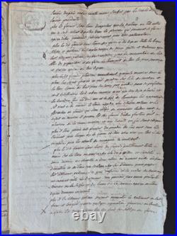 Manuscrit Consulat An X 1801 Bail Grange Pavillon Avignon Galléan Barbentane