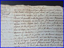 Manuscrit Consulat An X 1801 Bail Grange Pavillon Avignon Galléan Barbentane