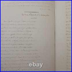 Manuscrit religieux A. M. D. G. Textes, chants, vers 1866