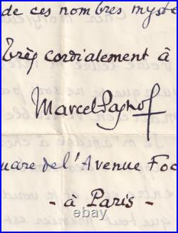 Marcel PAGNOL Intéressant ensemble et lettre autographe signée 1868