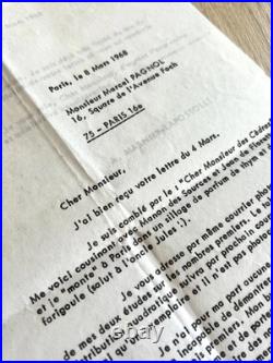 Marcel PAGNOL Intéressant ensemble et lettre autographe signée 1868