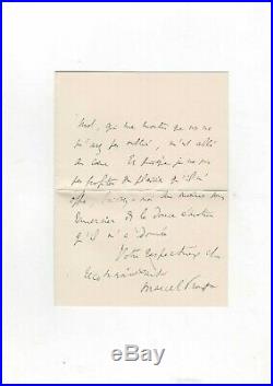 Marcel Proust /lettre Autographe Signée À Germaine Lavignac / Reynaldo Hahn