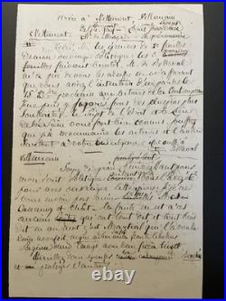 Marcellus correspondance intime de Chateaubriand (brouillon manuscrit)