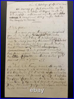 Marcellus correspondance intime de Chateaubriand (brouillon manuscrit)