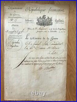 Maréchal Berthier / Lettre Signée (1801) / Au Général Pille / Napoléon