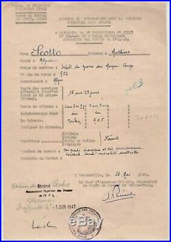 Marechal Leclerc / Document Signé (1942) / Afrique Française Libre / (de Gaulle)