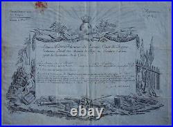 Maréchal Loménie de BRIENNE (Guillotiné) autographe 1787 / BEAU BREVET
