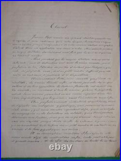 Marine, Amiral Edmond PRIS, Etude manuscrite autographe, 35 pages, 1857, Rare