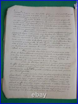 Marine, Amiral Edmond PRIS, Etude manuscrite autographe, 35 pages, 1857, Rare