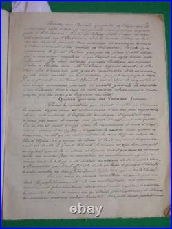 Marine, Amiral Edmond PRIS, Etude manuscrite autographe, 35 pages, 1857, Rare