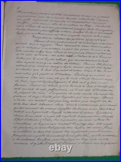 Marine, Amiral Edmond PRIS, Etude manuscrite autographe, 35 pages, 1857, Rare
