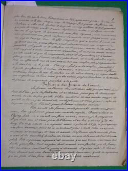 Marine, Amiral Edmond PRIS, Etude manuscrite autographe, 35 pages, 1857, Rare