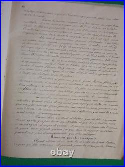 Marine, Amiral Edmond PRIS, Etude manuscrite autographe, 35 pages, 1857, Rare