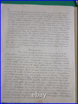 Marine, Amiral Edmond PRIS, Etude manuscrite autographe, 35 pages, 1857, Rare