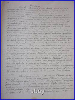 Marine, Amiral Edmond PRIS, Etude manuscrite autographe, 35 pages, 1857, Rare