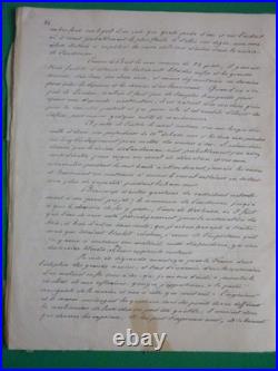 Marine, Amiral Edmond PRIS, Etude manuscrite autographe, 35 pages, 1857, Rare