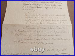 Marine Lettre Autographe Signee Cherbourg 1816 Claude Du Campe De Rosamel