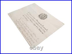 Marine Lettre Autographe Signee Cherbourg 1816 Claude Du Campe De Rosamel