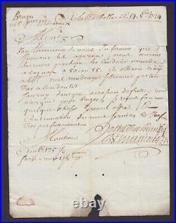 Marque Postale La Rochelle 1724 De Bruges Ind 10 Vendu Brunet 130 Euros 2001