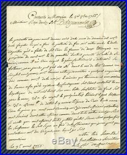Marque postale COLONIES PAR LA FLOTTE s/lettre de St-DOMINGUE -1766 / Cote 700