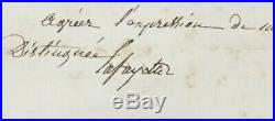Marquis de LAFAYETTE Général Lettre signée Signed letter 1824