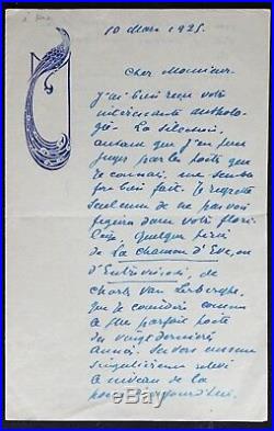 Maurice MAETERLINCK & Georgette LEBLANC autographes #2