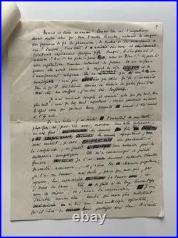 Maurice TOESCA Manuscrit & Envoi Autographe