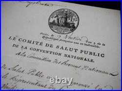 Merlin DE DOUAI lettre signée COMITE DE SALUT PUBLIC, LACOMBE 1795