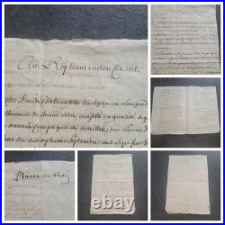 Minute originale 1729 Au Roy étant en son Conseil présentée Roi LOUIS XV Rare