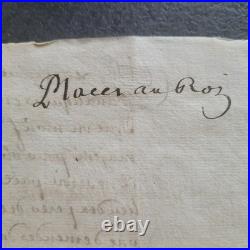 Minute originale 1729 Au Roy étant en son Conseil présentée Roi LOUIS XV Rare