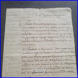 Minute originale 1729 Au Roy étant en son Conseil présentée Roi LOUIS XV Rare