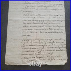 Minute originale 1729 Au Roy étant en son Conseil présentée Roi LOUIS XV Rare