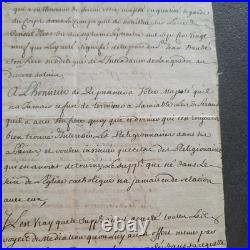 Minute originale 1729 Au Roy étant en son Conseil présentée Roi LOUIS XV Rare Minute originale 1729 Au Roy étant en son Conseil présentée Roi LOUIS XV Rare