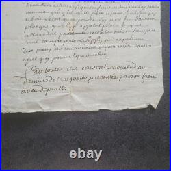 Minute originale 1729 Au Roy étant en son Conseil présentée Roi LOUIS XV Rare