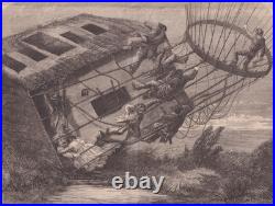 NADAR Lettre signée Premières nouvelles de la chute du Géant Ballon