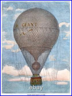 NADAR Lettre signée Premières nouvelles de la chute du Géant Ballon