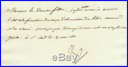 NAPOLEON 1er LETTRE SIGNÉE (1811) / RAPPEL A L'ORDRE CLARKE FELTRE BONAPARTE