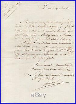 NAPOLÉON Alexandre BERTHIER Lettre autographe signée 6 mai 1812