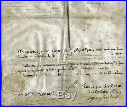 NAPOLEON BONAPARTE BREVET DE CAPITAINE SIGNE -1er EMPIRE 1803