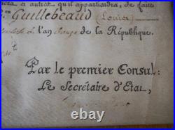 Napoleon BONAPARTE Brevet signé lieutenant BERTHIER 1804