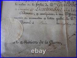 Napoleon BONAPARTE Brevet signé lieutenant BERTHIER 1804