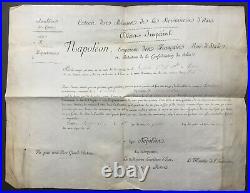 Napoleon I Charles Maurice de TALLEYRAND Document / lettre signée 1808