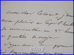 Nicolas-Charles-Victor OUDINOT 2 lettres autographes signées Manuscrit