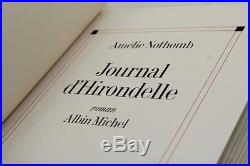 Nothomb Journal Dhirondelle 2006 1/50 De Tête Vélin Blanc Chiffon De Hollande