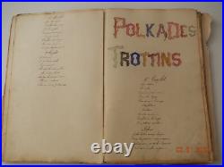 OBJET UNIQUE cahier manuscrit de 48 chansons de soldat 1905