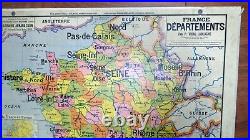 Old map carte scolaire N°4 FRANCE DEPARTEMENT VIDAL LABLACHE datée 1920-1935