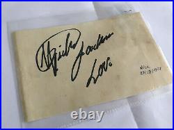 Original Michael Jackson autograph signed MJ HISTORY Tour France Nice 1997 97