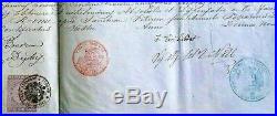 PARCHEMIN PAPE PIE IX BULLE SUR VELIN 1859 -Sceau du pécheur timbres